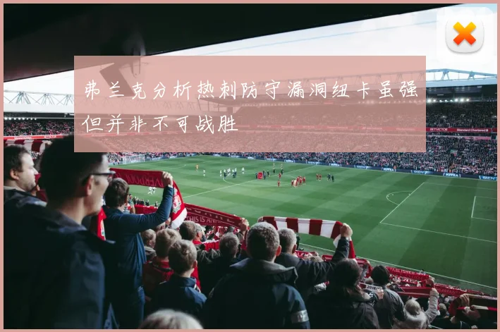 弗兰克分析热刺防守漏洞纽卡虽强但并非不可战胜